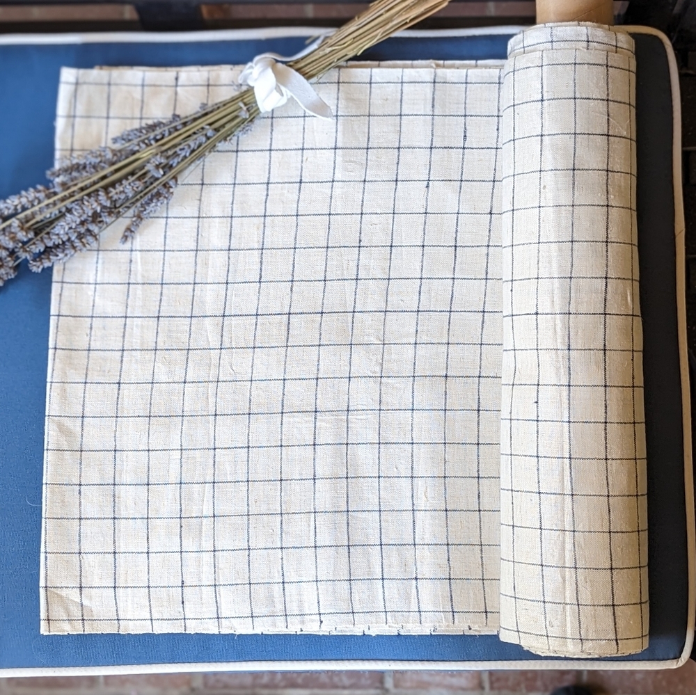 Vintage Irish Linen Toweling Fabric - For Sale by Yard